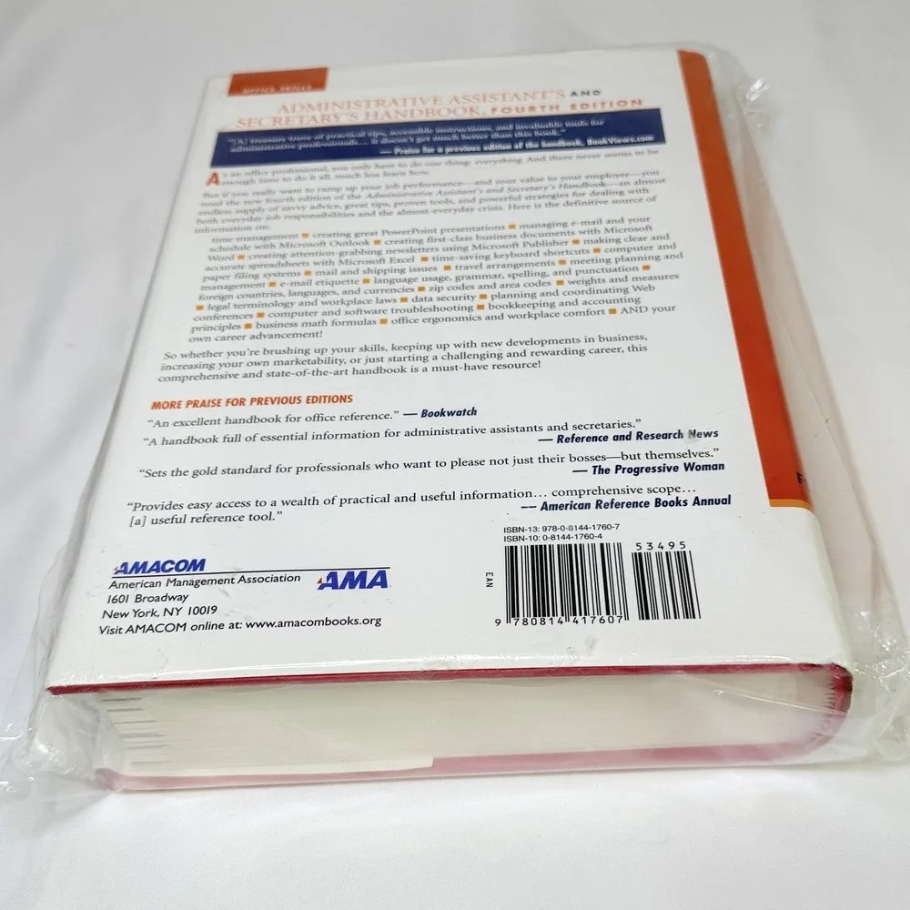Administrative Assistant's and Secretary's Handbook Fourth Edition Hardcover NEW
